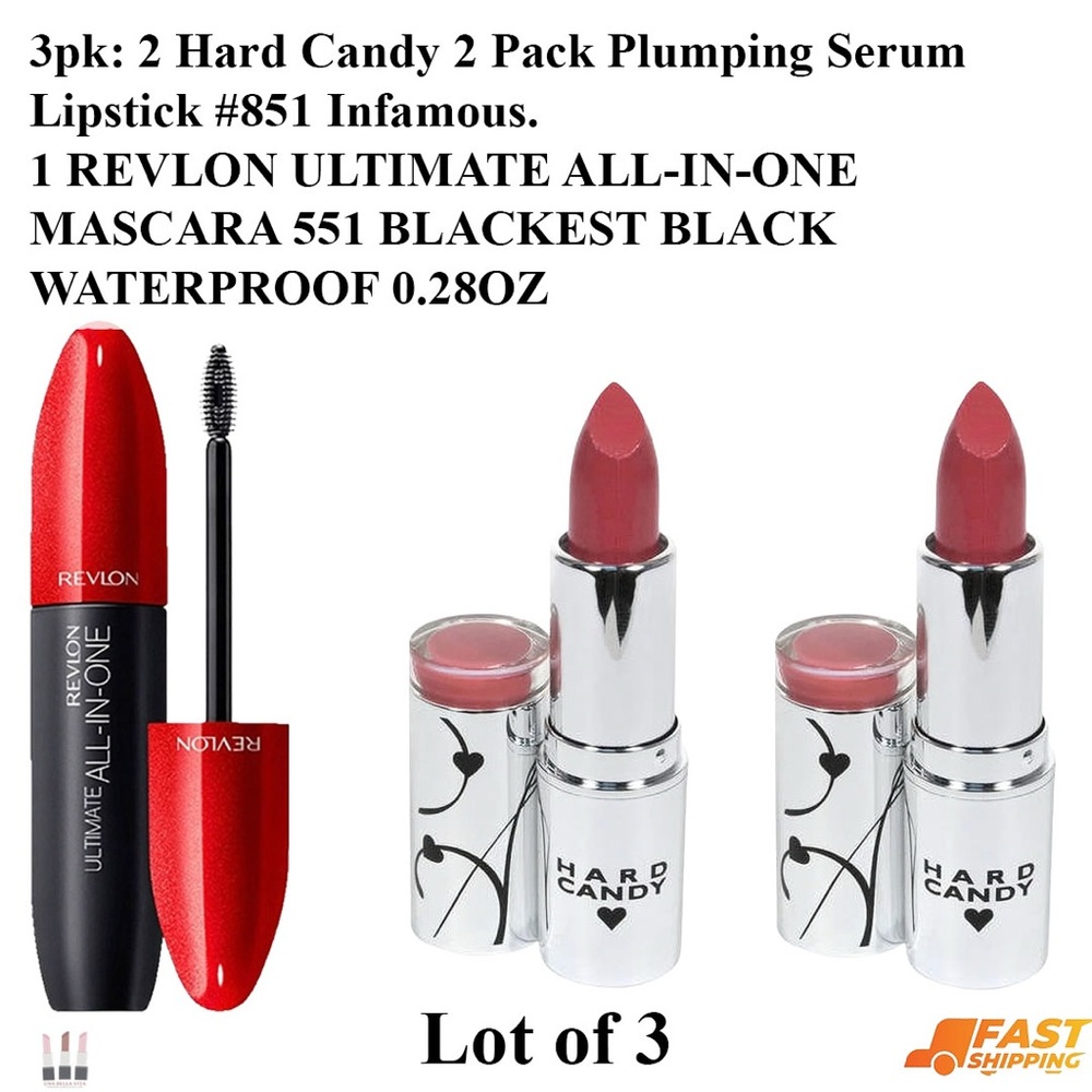 Revlon Black Mascara with Hard Candy Lipstick Duo